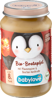 Früchte Bratapfel mit Pflaumenpüree & Bourbon-Vanillesoße, ab dem 8. Monat babylove