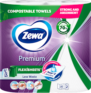 Кухненска ролка Premium eXtra Lоng, 140 къса Zewa