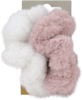 Gumičky do vlasov scrunchie - biela a ružová s-he stylecollection
