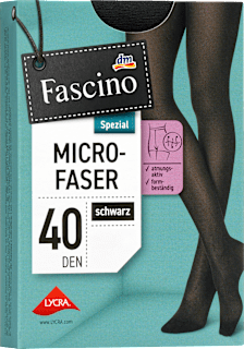 Pančuchové nohavice z mikrovlákna, veľ. 50/52 (XL), čierne Fascino