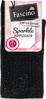 Socken mit Glitzer-Garn schwarz Gr. 39-42 Fascino