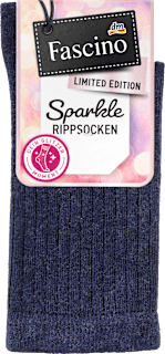 Socken mit Glitzer-Garn blau Gr. 39-42 Fascino