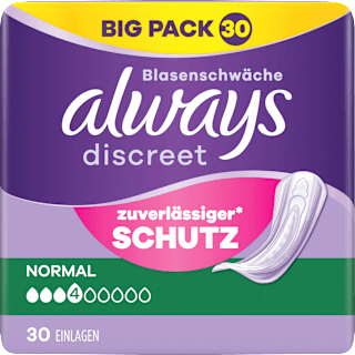 discreet Einlagen Inkontinenz Normal Big Pack always