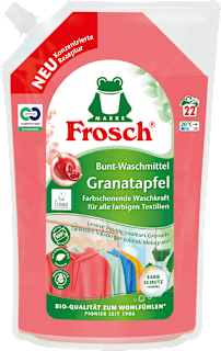 Colorwaschmittel flüssig Granatapfel Frosch