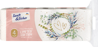 toaletní papír 4vrstvý, 10x180t Sanft&Sicher