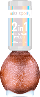lak na nehty 2 v 1 Glow Glitter 70 miss sporty