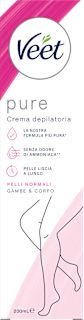 Crema depilatoria corpo e gambe pelli normali Pure  Veet