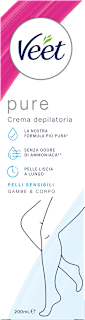 Crema depilatoria corpo e gambe pelli sensibili Pure  Veet