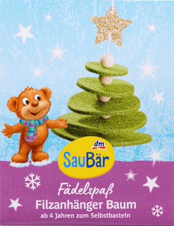 Fädelspaß Filzanhänger Tannenbaum zum Selbstbasteln SauBär