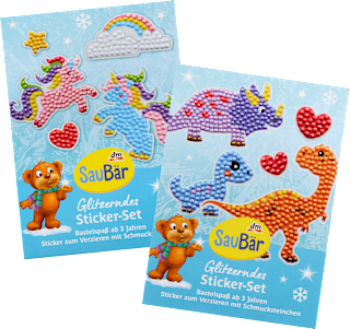 Sticker-Set glitzernd SauBär