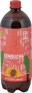 Jemne perlivý fermentovaný nápoj zo zeleného čaju Peach THE GUTSY CAPTAIN company