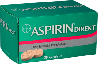 Aspirin Direkt 500 mg Acetylsalicylsäure Kautablette ASPIRIN
