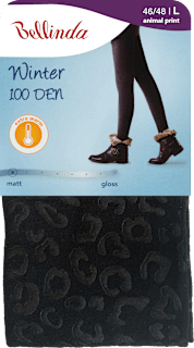 punčochové kalhoty WINTER 100DEN, velikost 44-48, hot print Bellinda