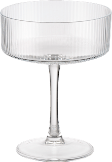 Eisbecher aus Glas, geriffelt, klar (8x10,5x13,5 cm) dm home