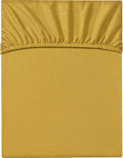 Spannbettlaken Doppelgröße, senfgelb, 180 x 200 cm ALANA