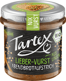 Brotaufstrich, Leberwurst aus Linsen Tartex