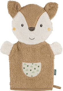 Waschhandschuh Fuchs braun fehn