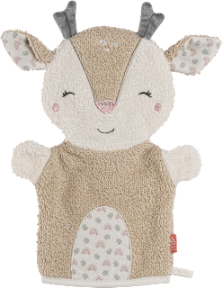 Waschhandschuh Reh braun fehn