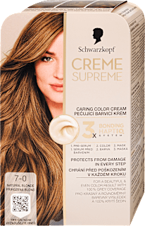 Tartós hajfesték, természetes szőke 7-0 Schwarzkopf CREME SUPREME