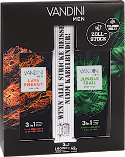Geschenkset Men Zollstock & Duschgel (2x200 ml), 3tlg. VANDINI
