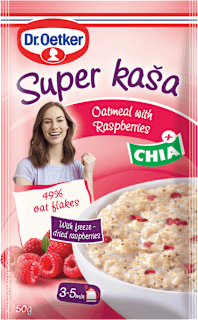 Zobena kaša s malinama i chia sjemenkama Dr. Oetker