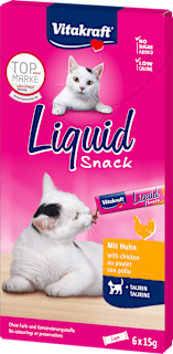Kremowa przekąska dla kota Liquid Snack, z kurczakiem i tauryną, 6x15 g Vitakraft