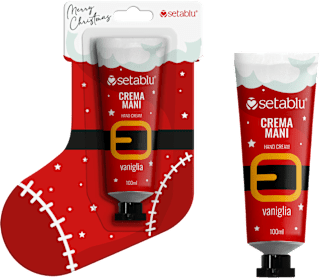 Crema mani Calza di Natale setablu