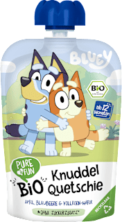 Quetschie Knuddel Apfel, Blaubeere & Vollkorn-Hafer ab 12 Monaten PURE & FUN