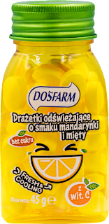 Drażetki odświeżające, mandarynka i mięta Dosfarm