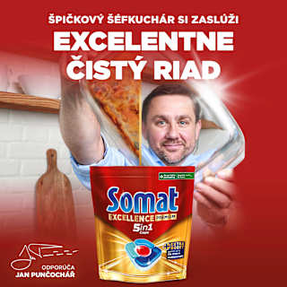Kapsuly do umývačky riadu Excellence Premium 5in1 Somat