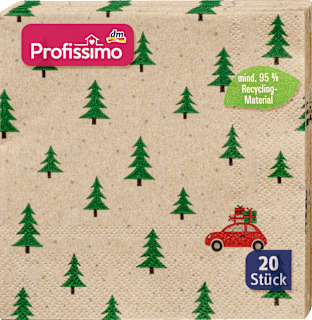 Ubrusi, 2-slojni, motiv borova, 25 x 25 cm Profissimo