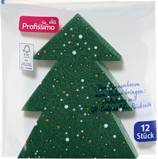 Serviete v obliki božičnega drevesca Profissimo