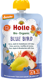 Quetschie Blue Bird Birne, Apfel & Heidelbeere mit Hafer ab dem 6. Monat Holle