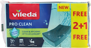 Stredne vysoká hubka Pro Clean 2+1  Vileda