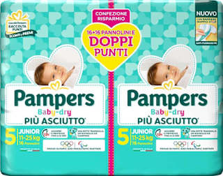 Pannolini Baby-dry taglia 5 junior Bipacco (11-25 kg) Pampers