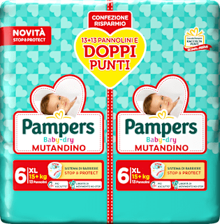 Pannolini Baby-dry Mutandino taglia 6 XL Bipacco (15+ kg) Pampers