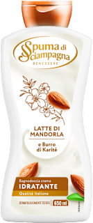 Bagnodoccia crema idratante con latte di mandorla e burro di karité Spuma di Sciampagna