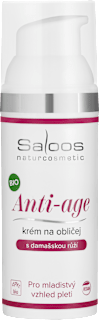 přírodní pleťový Anti-age krém s růží  Saloos