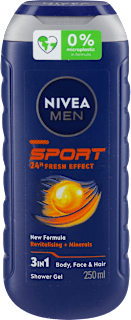 3IN1 SPORT 24H FRESH EFFECT gel za tuširanje NIVEA MEN