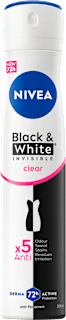 Black & White Invisible dezodorans u spreju Clear NIVEA