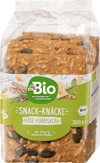 Knäckebrot Snack Käse Kürbiskern dmBio