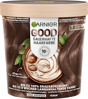 Dauerhafte Haarfarbe - Nr. 5.0 Kaffee Rostbraun GARNIER GOOD