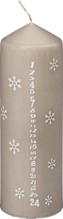 Kerze 70/200 , Advent, grau Dekorieren & Einrichten
