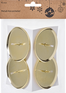Kerzenhalter aus Metall rund, gold BRAUNS-HEITMANN