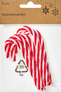 Zuckerstangen aus Kunststoff 6tlg Dekorieren & Einrichten