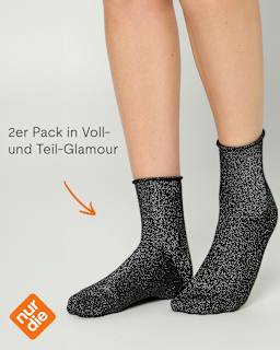 Socken Glamour mit Lurex-Garn schwarz Gr. 39-42 nur die