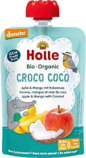 Quetschie Croco Coco, Apfel & Mango mit Kokusnuss ab 8 Monaten Holle