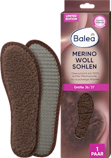 Einlegesohlen Merino Woll Sohlen Gr. 36/37 (1 Paar) Balea