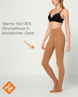 Strumpfhose Wohlig Warm amber Gr. 44/48, 100 DEN nur die