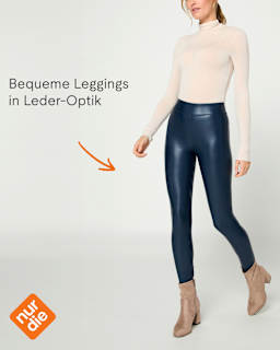 Leggings in Leder-Optik blau Gr. 40/42 nur die